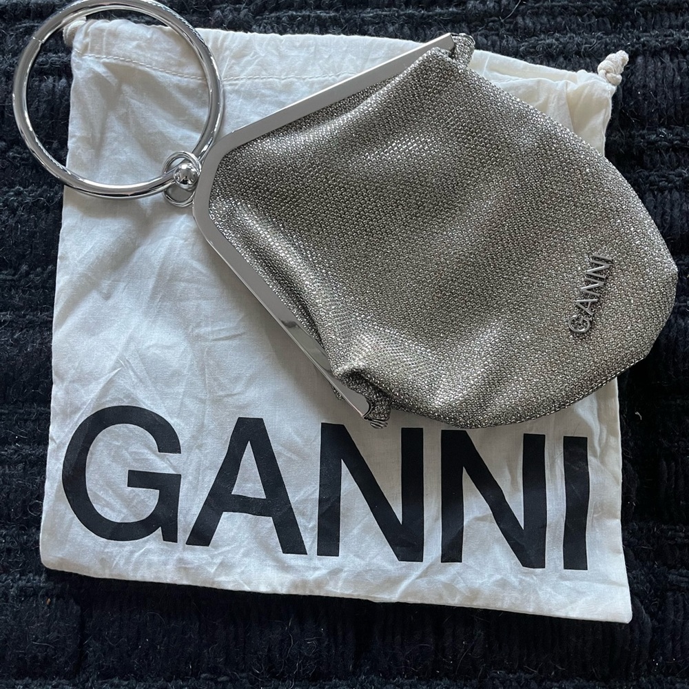 Gianni silver mesh bag